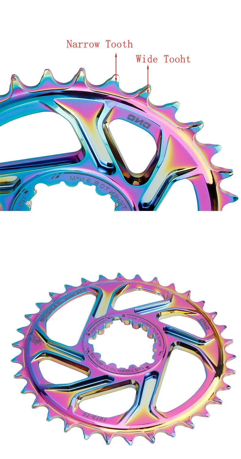 MTB Mountain Bike Chainring: 30-38T, 3/6mm Offset. Premium Quality ...