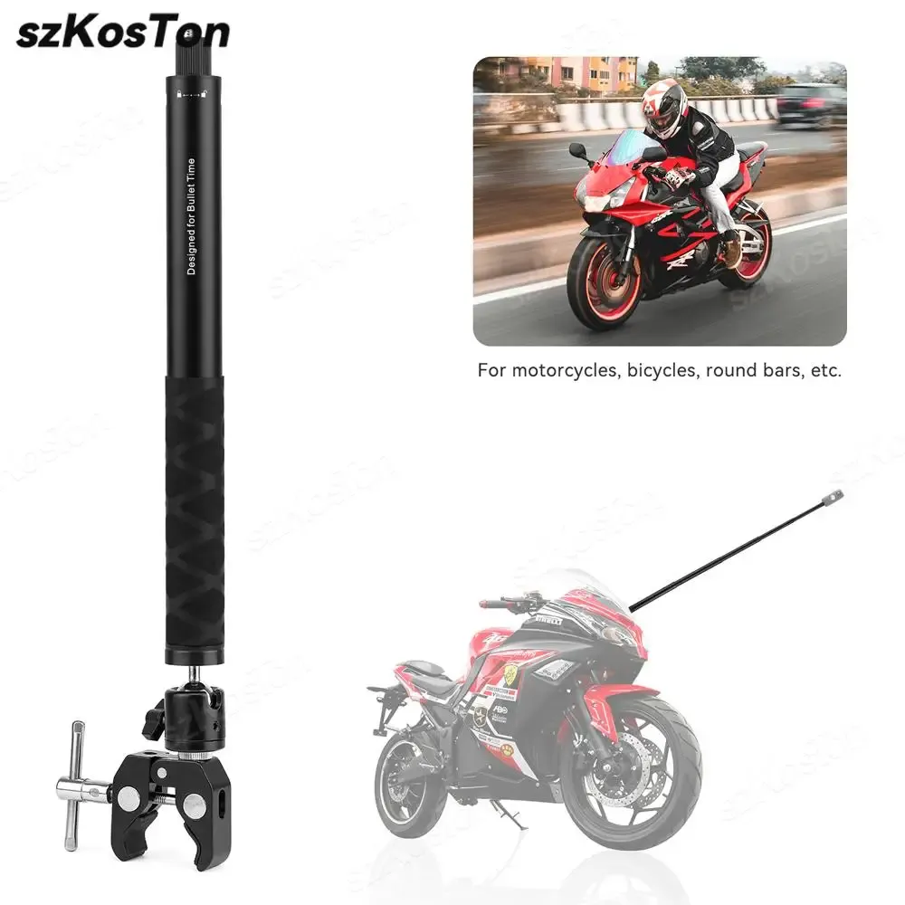 Monopod för Insta360 x2 x3 Motorcykelcykelpanoramain Selfie Stick Monopod Monteringsstyret för GoPro 12 11 10 9 8 7 Tillbehör