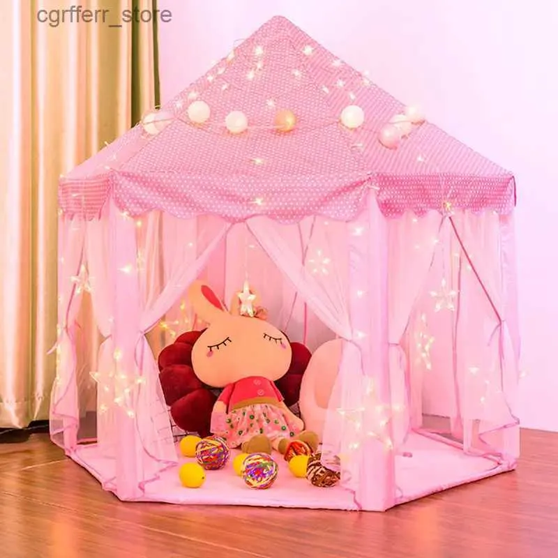 Toys Tents bébé Toy Tent Portable Princess Castle Play Activity Activity Fairy House Fun Playhouse Beach Tent Baby jouant House Toy Gift L410