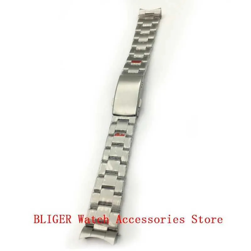 Bands de montre Bliger Surface Asseptique Silver Strap 20 mm adapté pour les hommes 40 mm Mécanique Sport Locier Watchl2404