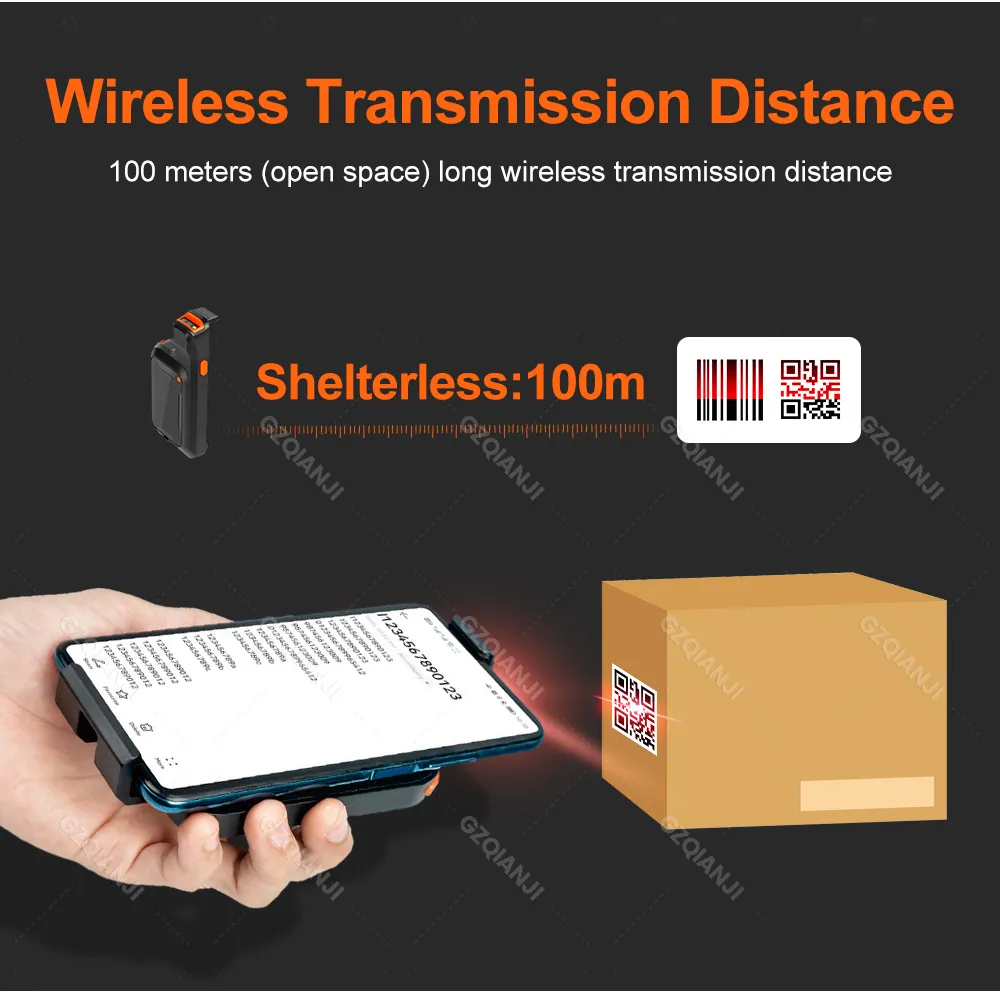 2D Bluetooth Barcode Scanner Portable Phone Back... From Ddmywonder ...