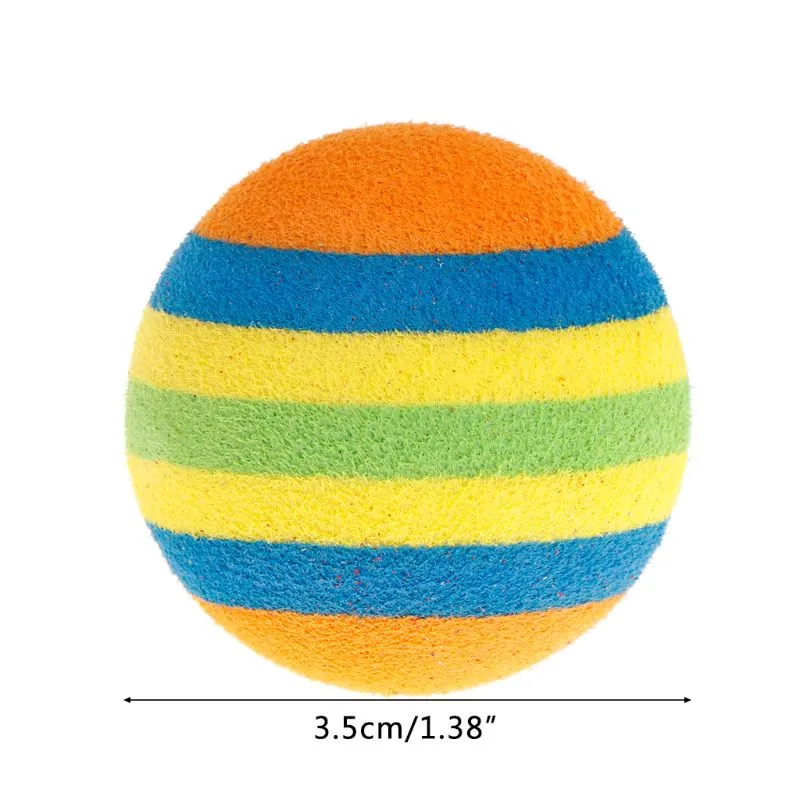 10pcs farbenfrohe Haustierkugelspielzeug Interaktives Fetching Ball Bunte Eva fangen Bälle für mittelschwere Hundepuppen Haus