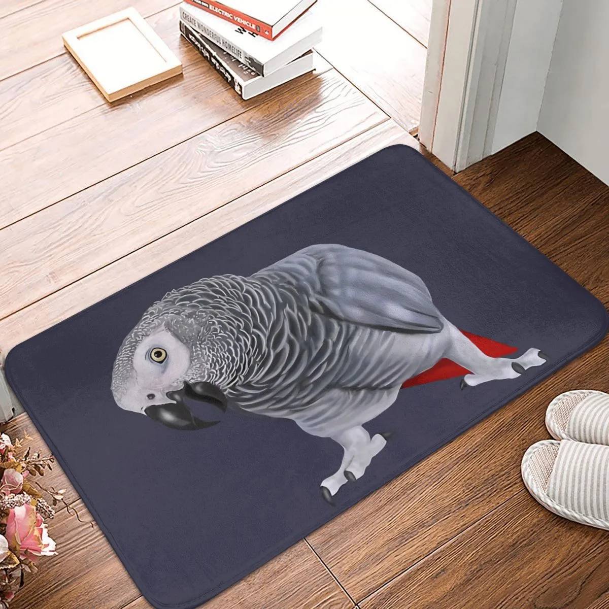 Mat de baño African Grey Parrot Pequero de la alfombra de la alfombra de la alfombra Decoración del hogar