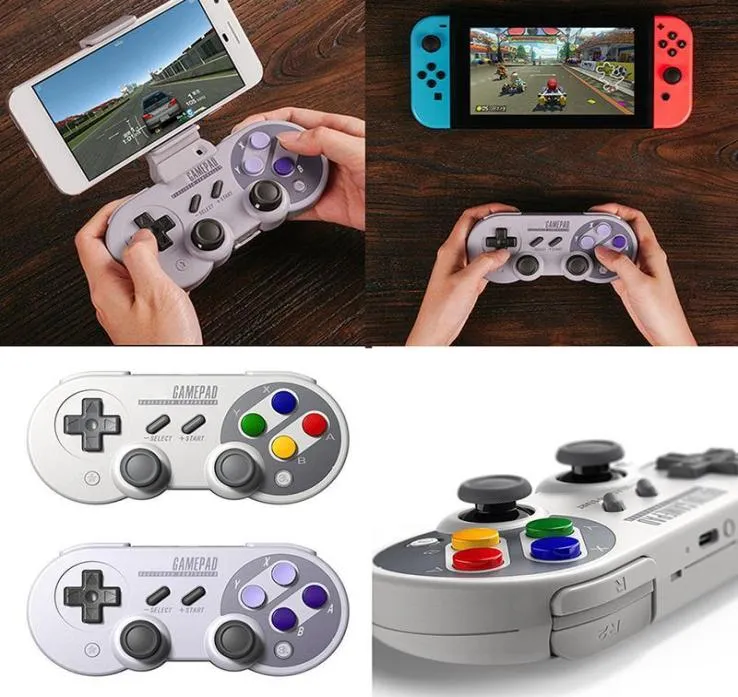 ゲームコントローラーJoysticks Kuulee 8bitdo SN30 Pro SF30 GamePad for Switch Android Macos Steam Joysetick Wireless Bluetooth Contro9380361