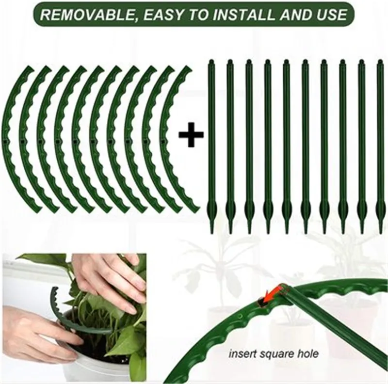 Tuinplantondersteuning kooien halfronde bloemhouder plastic bloem pot klimmen trellis boomgaard staaf tuinieren bonsai gereedschap