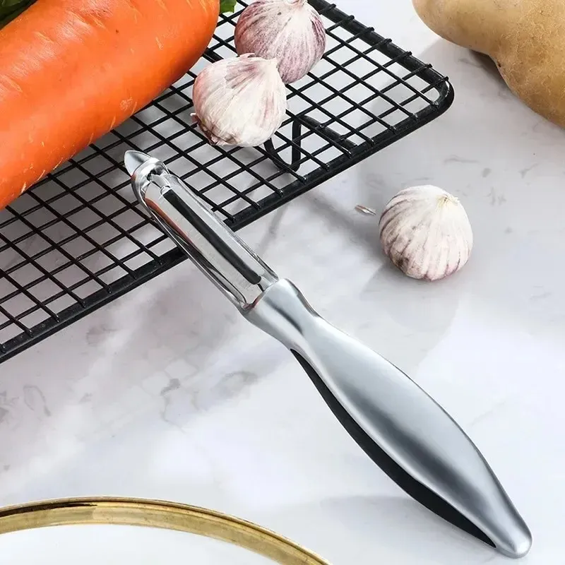 Rostfritt stål Peeler Multifunktionell leende ansikte Planer Frukt och grönsaksmelonplaner Potatisplaner Double Head Peeler