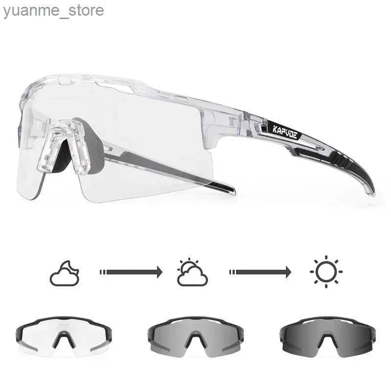 Lunettes de soleil photochromiques pour les lunettes à vélo Kapvoe-New