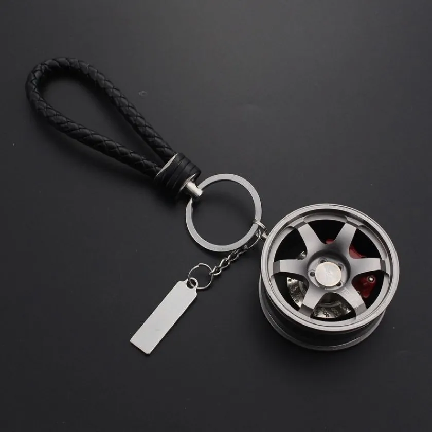 Keychain Car Keychain Aluminium Alloy Rim Model Rays TE37 Wheel Keyring For Auto Accessories Moto Key Ring For Keys Key Key Chains Trinket279J