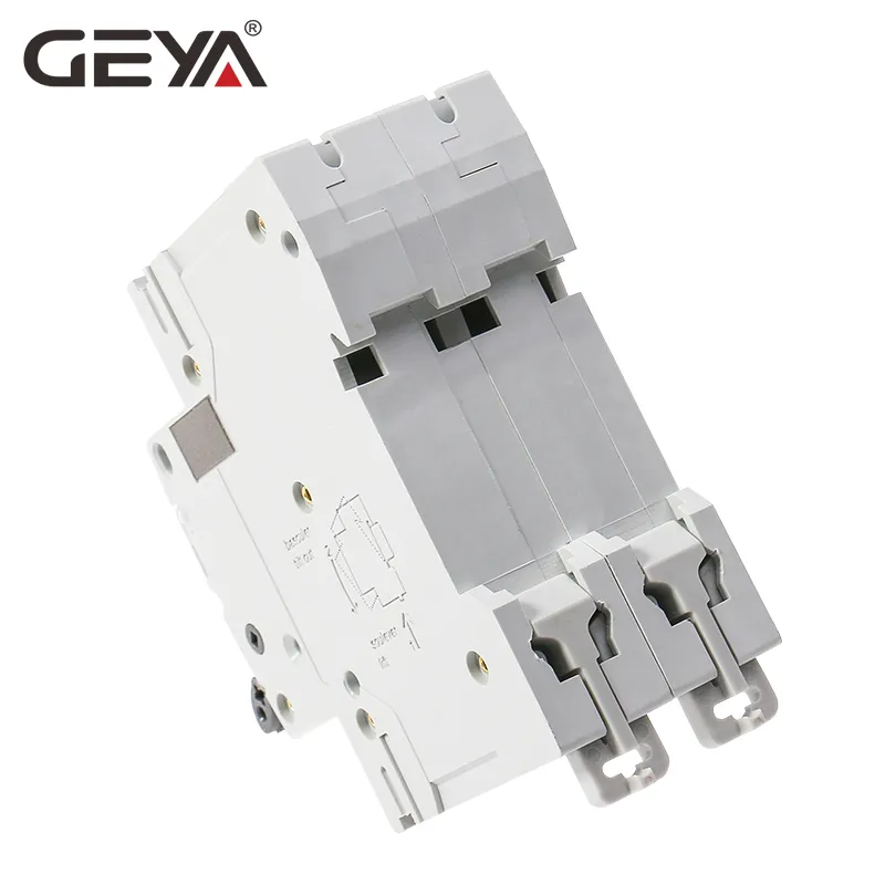 Geya Gym9 2p MCB 6A-63A 400V C Curve Din Rail Mini Circuit Breaker 230V 6A-63A Type China MCB Factory