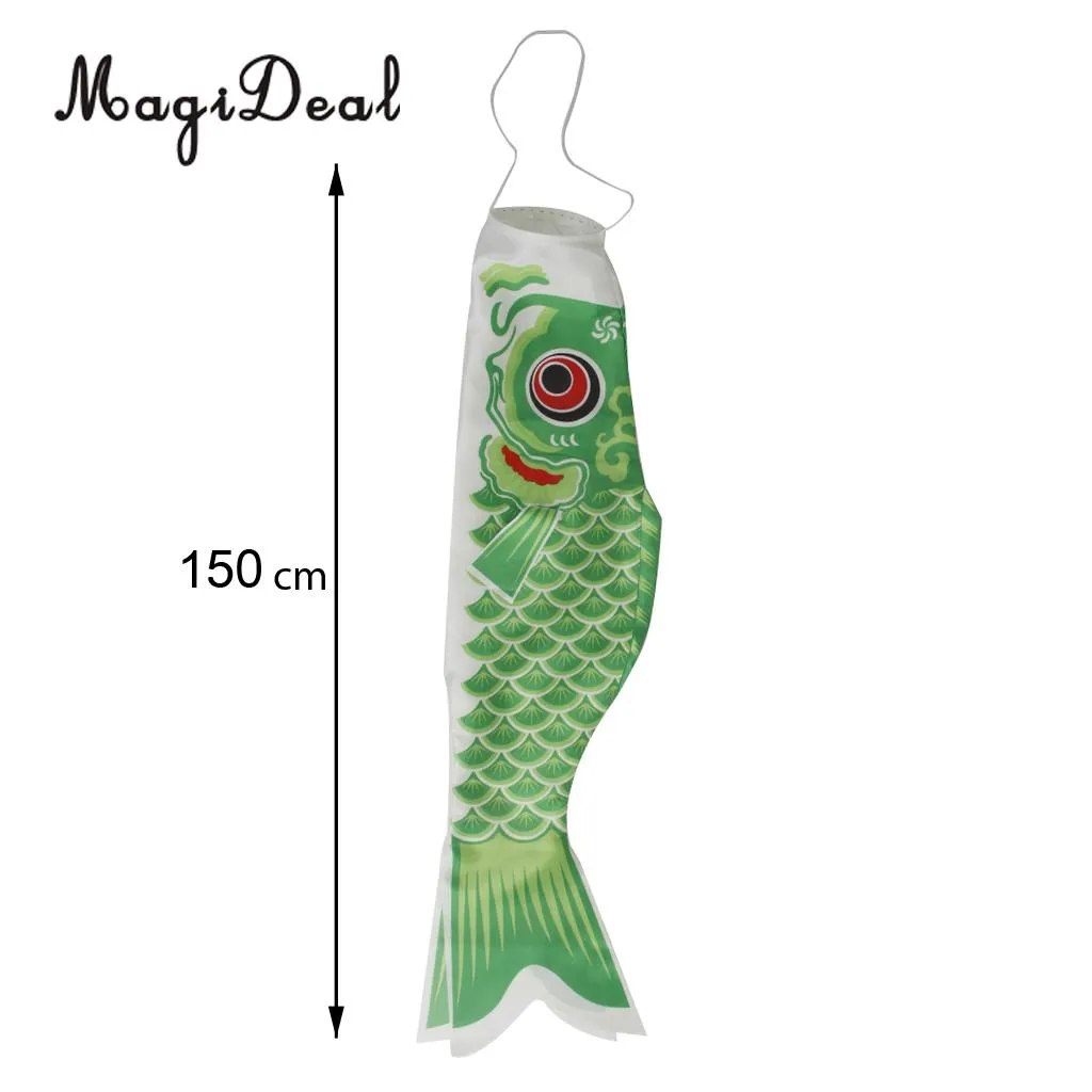 MagiDeal 40cm/55cm/70cm/100cm/150cm Japanese Windsock Carp Flag Koi Nobori Sailfish Fish Wind Streamer Home Party Decorations