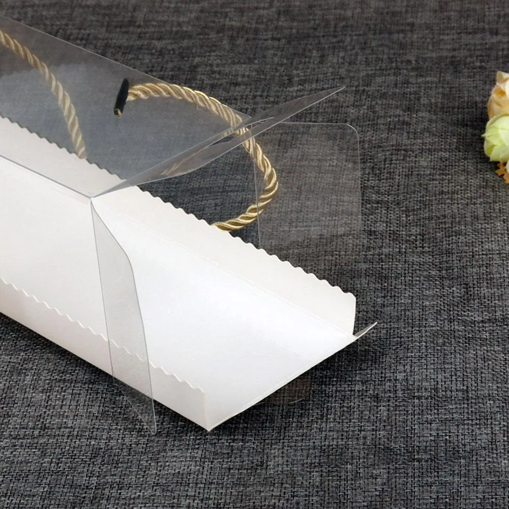 10pcs透明なケーキスイスロールボックスペットパッケージデザートコンテナホルダーキッチンダイニングバーベーキングアクセサリーツール用