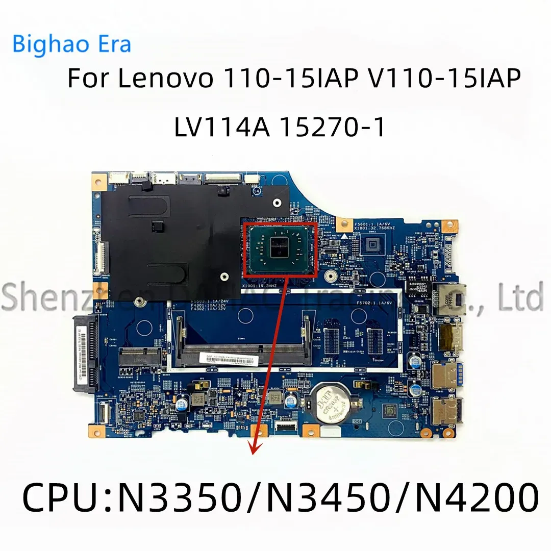 Motherboard 5B20M44671 5B20M44663 für Lenovo V11015IAP Laptop Motherboard LV114A 152701 mit N3350/N3450/N4200 CPU 448.08A03.0011