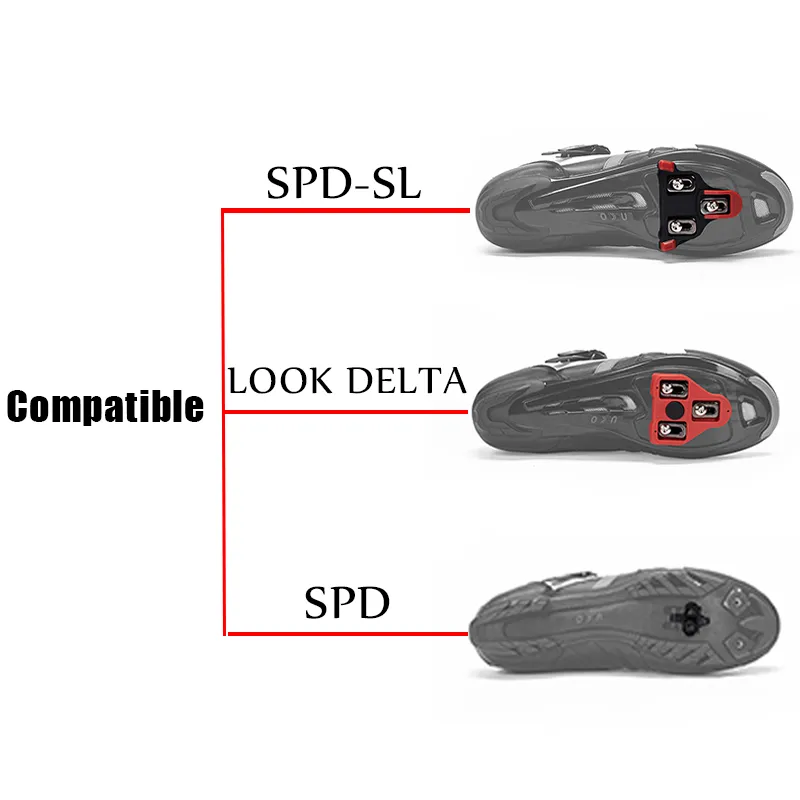 DHgate Pro Road Bike Pedals Cleats SPD SPD SL LOOK Cleat Set 6 Pcs Sports Outdoors