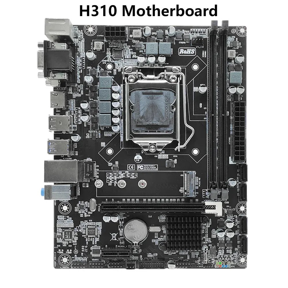 Moderbrädor H310 Datormoderkort Microatx 32GB Dual Channel Mainboard LGA1151 DDR4 2666/2400/2133 Minnes Main Board Support 8/9rd Gen