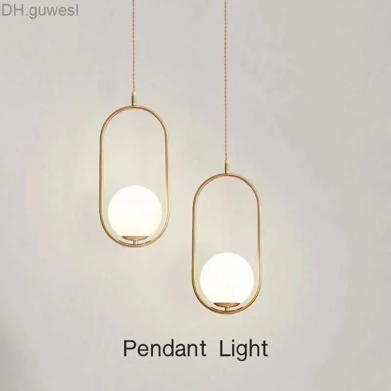 Pendant Lamps Led chandelier for restaurant lighting modern luxury gold-plated kitchen island bedding fixtures YQ240410