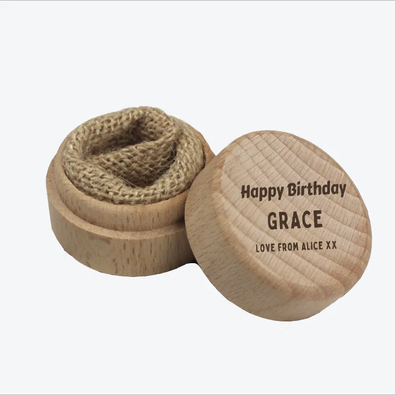Boîte à dents en bois personnalisée Boîte de souvenirs gravés joyeux anniversaire Boîte à dents perdue Love Tooth Fair Box Espagnol M