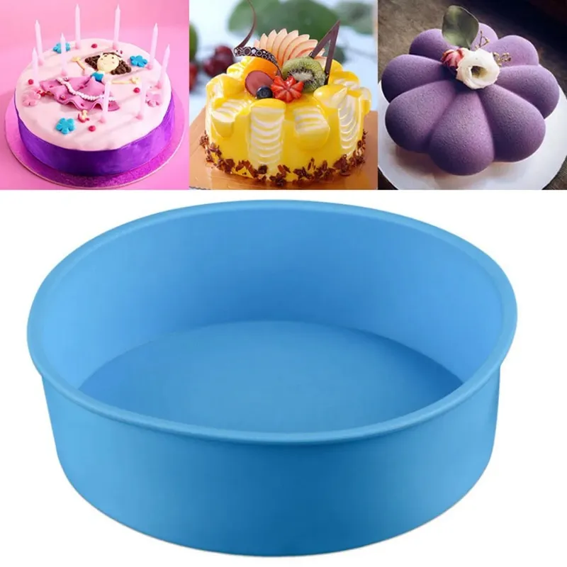 Stampi in silicone tettoni da forno strumenti di decorazione di torte rotonde le torte della mousse cucina producono stampi a colori casuali- la decorazione della torta da cucina