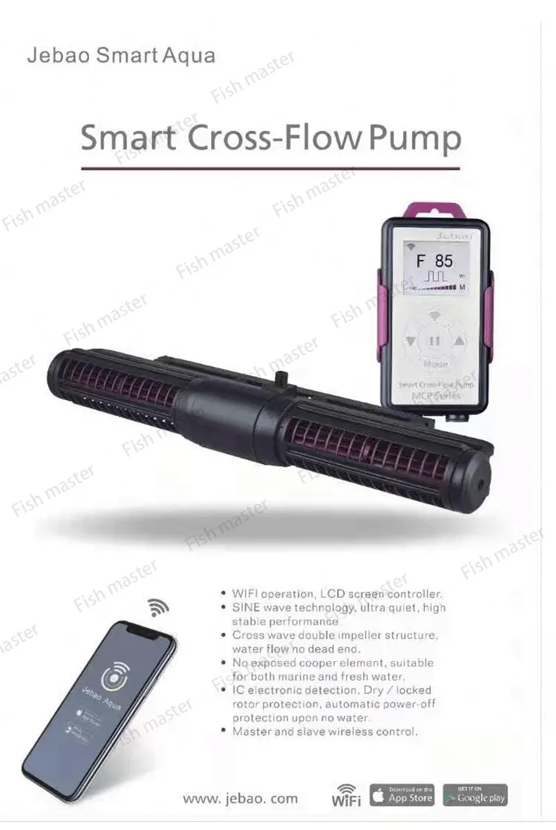 Jebao MCP Smart Cross Flow Pumpe mit LCD-Display Controller für Salzwassertank Magnetfuß (MCP-120 Jebao MCP Smart Cross Flow Pumpe mit LCD-Display Controller für Salzwassertank Magnetfuß (MCP-120