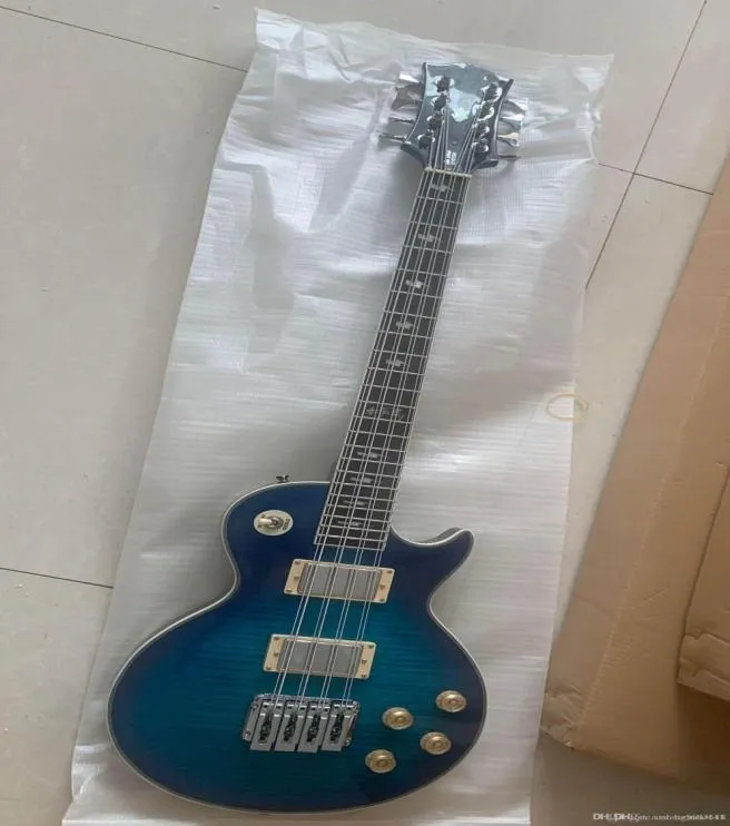 Whole Custom New 8 StringLPModelectricBass Guitar Top Quality Blue New8653269