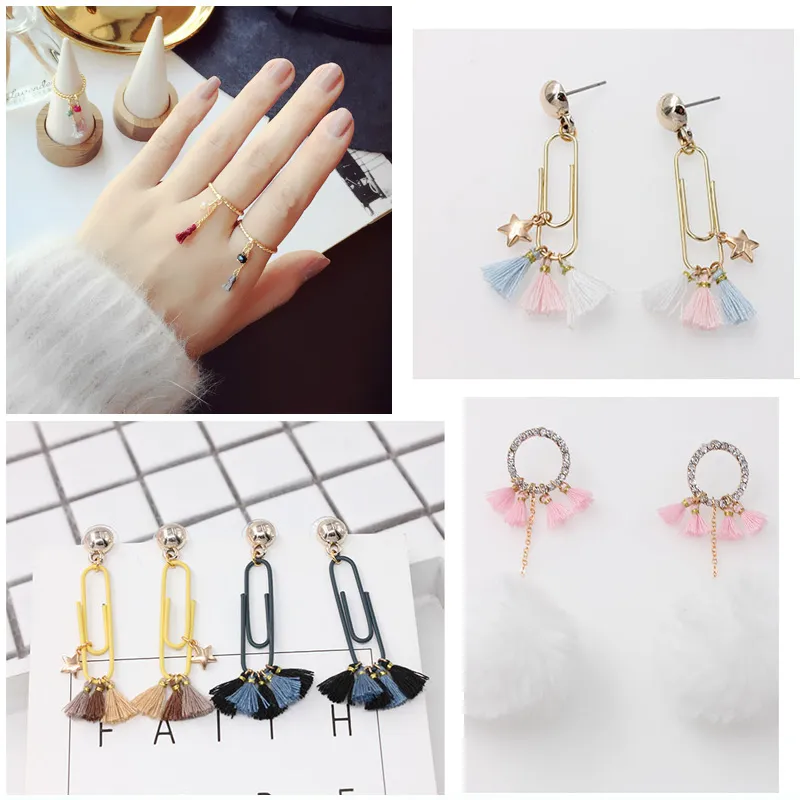 80Pcs 1cm Mini Hanging Ring Tassel Trim Pendants DIY Craft Jewelry Earrings Ornaments Materials Accessories Small Fringe Trim