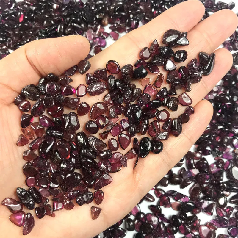 100g Natural Garnet Quartz Crystal Polished Stone Rock Gravel Gem Healing E04 Natural Stones and Minerals