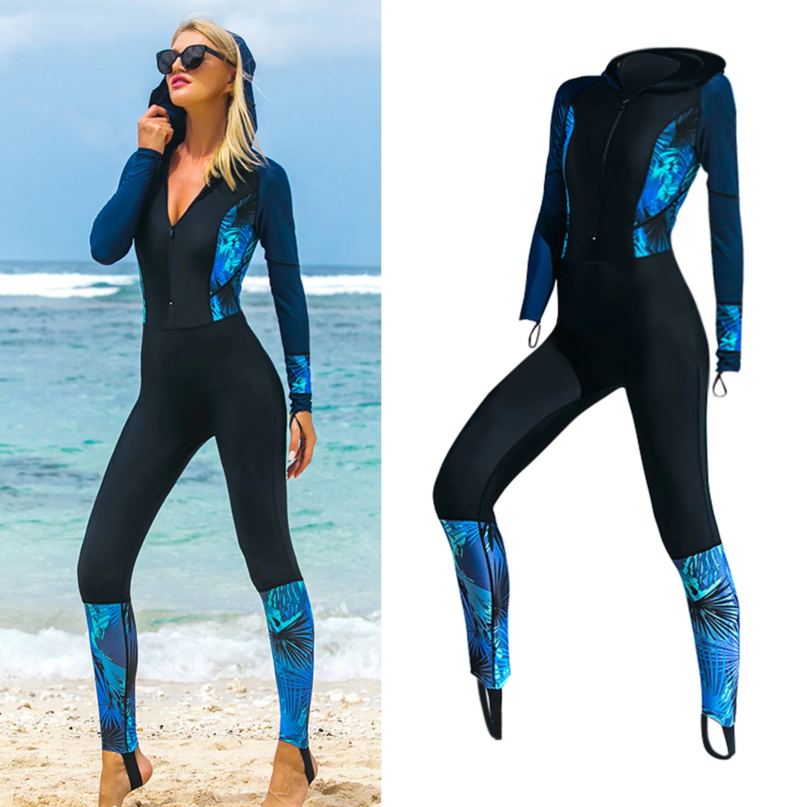 thumbnail image 2 of 3mm Neoprene Wetsuit For Men & Women - Back Zip Full Body Swimsuit For Diving, Surfing & Water Sports 2 of 13