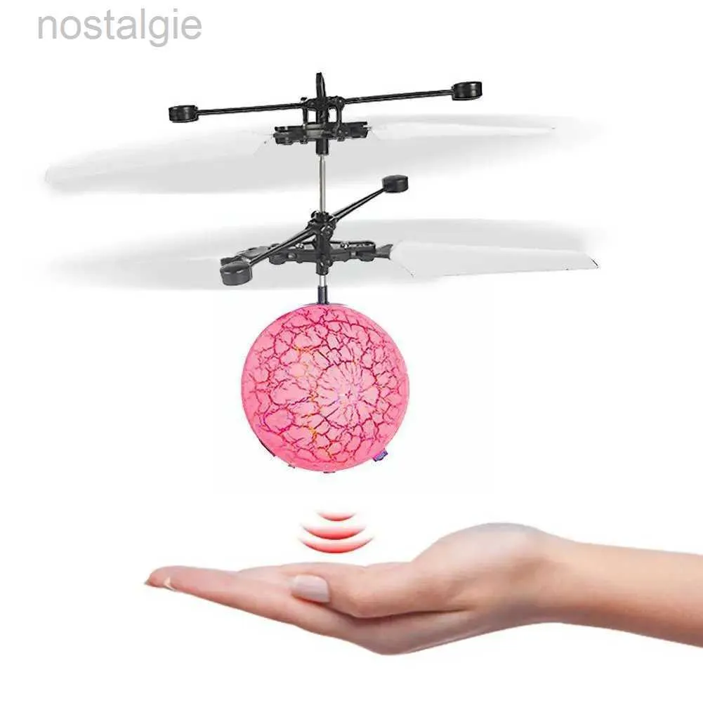 LED Flying Toys Colorful Mini Drone Shinning LED Drone Light Crystal Novel Aircraft Drone Flying Ball Helicopter Toy Quadcopter Ball Indu P6U4 240410