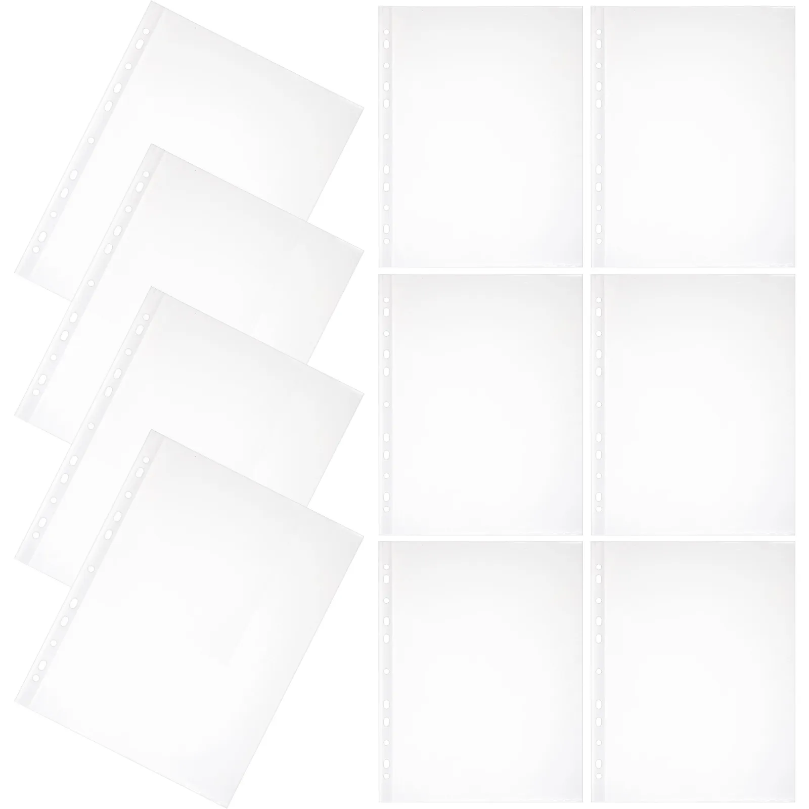 100 PCS A4 Dosya Çantası Bağlayıcılar için Plastik Kollu Kağıt Temiz Koruyucu Film