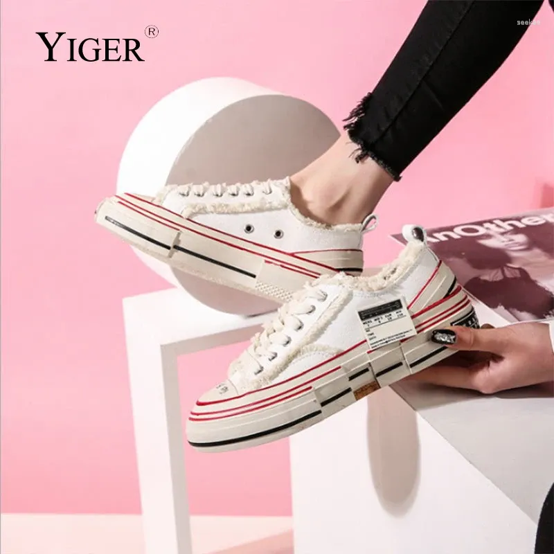 Zapatos casuales yiger pareja zapatillas de zapatillas de lona para hombres y femeninos