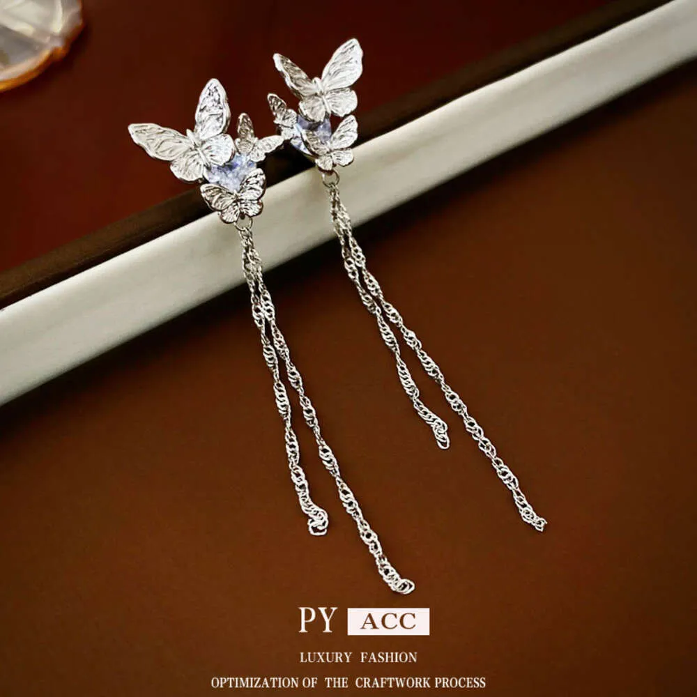 Butterfly Tassel z cyrkonem Styl Instagram Modna i elegancka wysokiej jakości klim