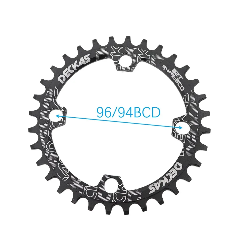 Deckas Chainring 96 BCD Round 32 34 36 38 T لوحة أسنان واحدة MTB Mountain Bike 96BCD ROAD M4000 M4050 NX GX X1