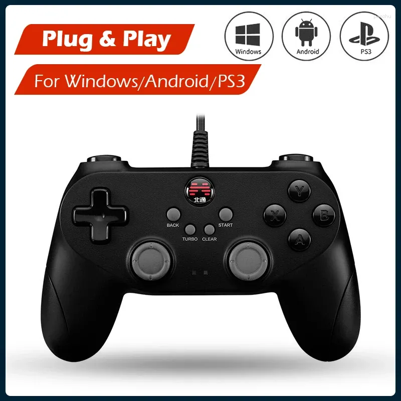 Controladores de jogo Controlador com fio para Android / PC PS3 Box e Smart Phone