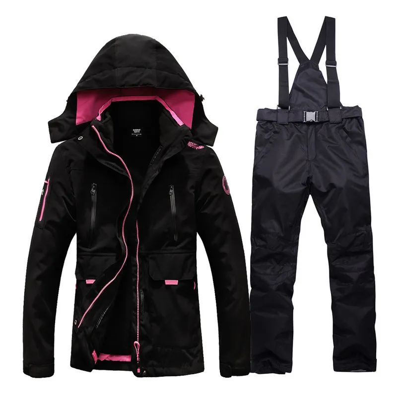 Winter Ski Suit Women Windproof Waterproof Outdoor Sports Warm Snow Ski Jackets and Pants Female Ski Equipment Snowboard Jacket