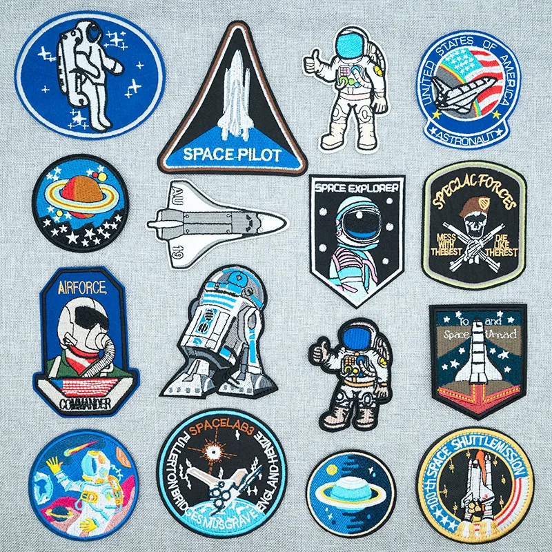 Embroidered Astronaut Space Shuttle Patch - DIY Iron-On Badge for ...