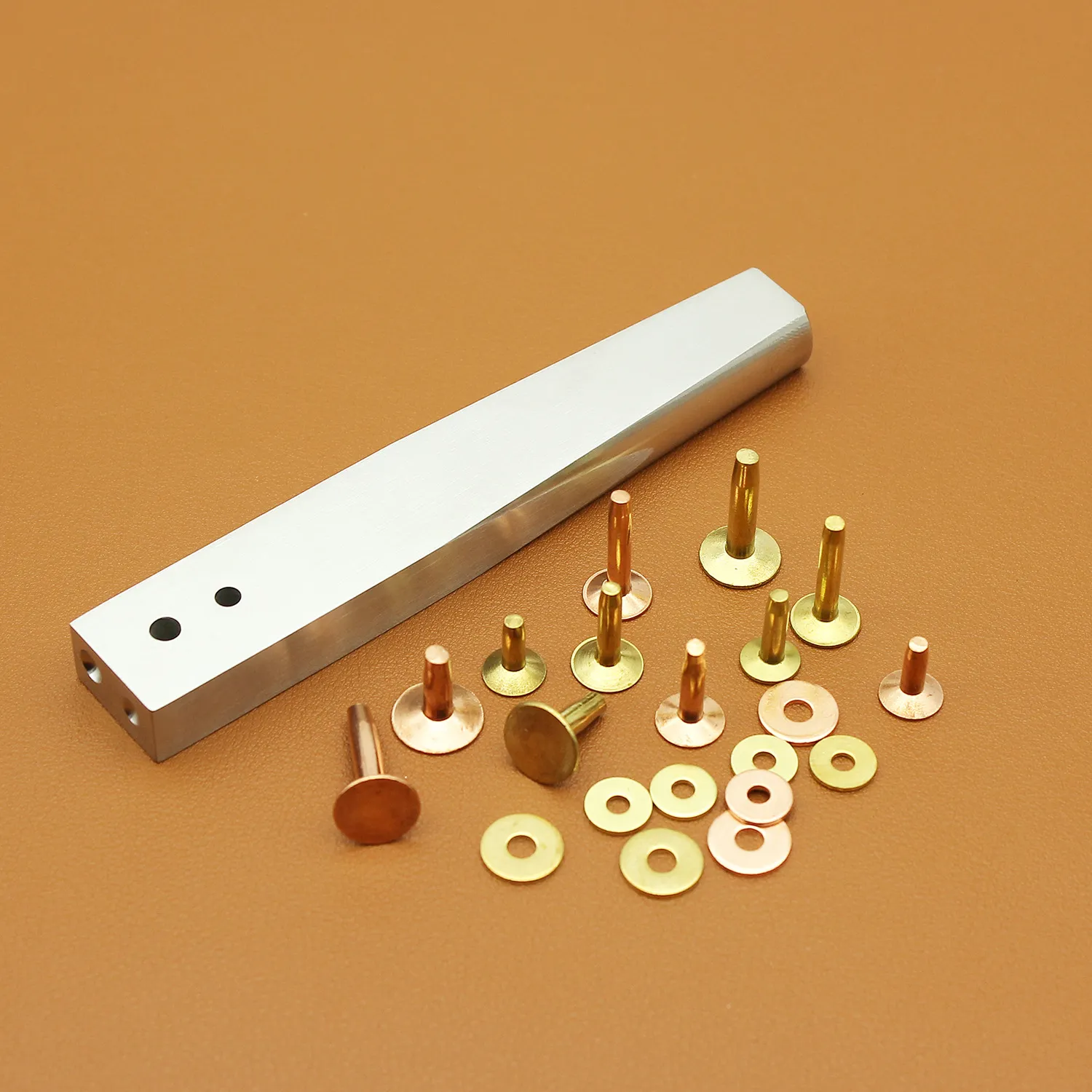 Remaches Para Cuero 84pc Copper Rivet Kit - #9 & #12 Burr Setter With Hole Punches For Leatherworking Brass Rivets For Leather