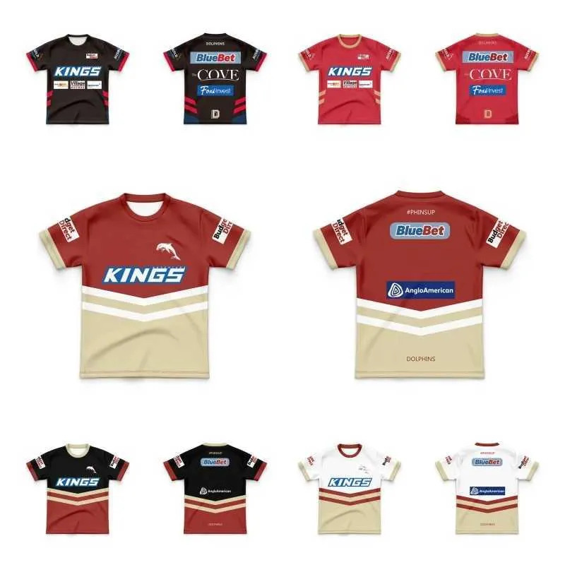 2024 crianças Dolphins Home Rugby Treinamento de rugby Jersey