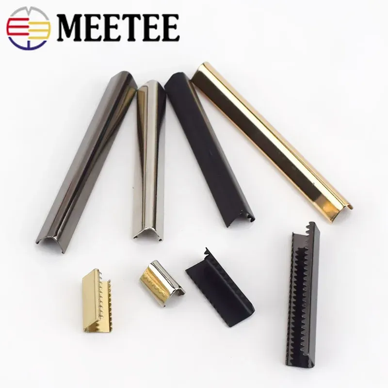 Meetee 30pcs 10-60 mm STRAPE MÉTALLE CLIP CLIP DE LACLE SOUPENDEURS CEINTROPPORT PEPELLET COURT