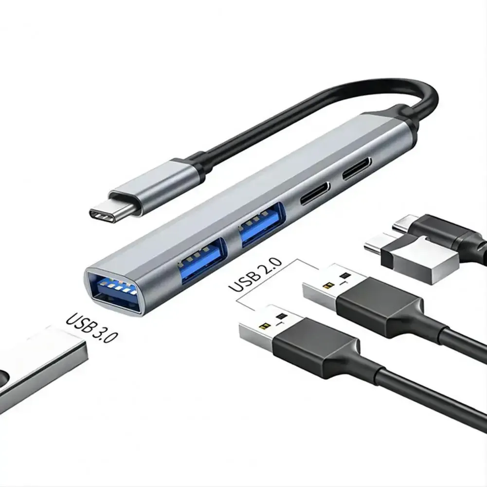 Hubs Splitter Hub Praktisk snabbvärmeförstärkning Portable Typec Splitter Expansion Docking Station för bärbar dator