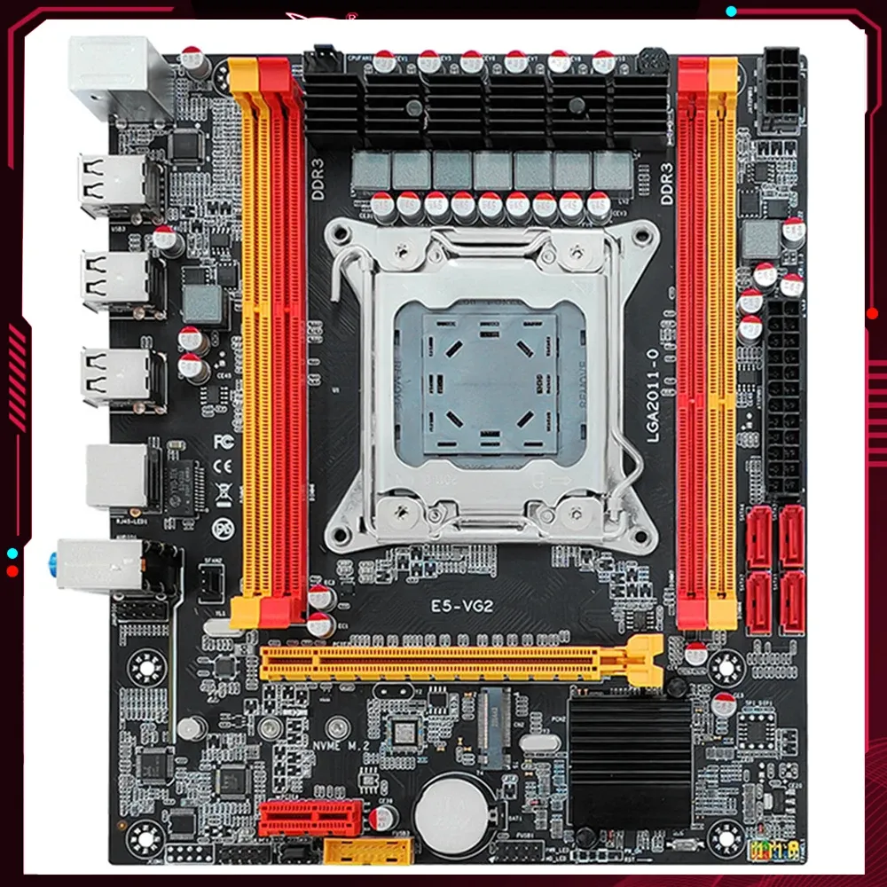 マザーボードX79マザーボードLGA 2011コンピュータープロセッサマザーボードNVME M.2 SSD PCIE 16X 6*Intel CPU E5 2600/2689/2690/2670用USB2.0