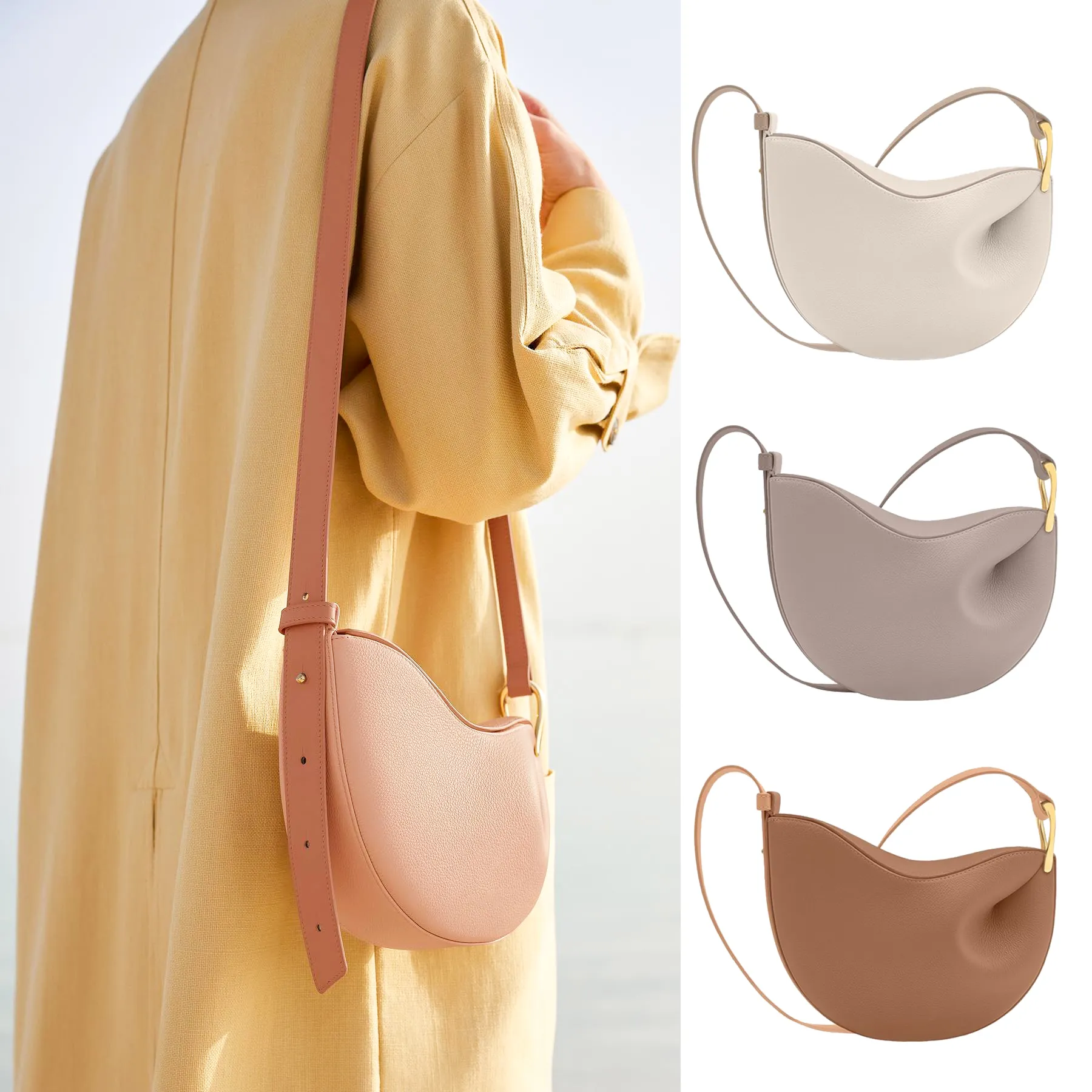 Sac Tonca Nano Luxury Dumpling Designer Sac Fashion Embrayage Underar Sac à main réel sac en cuir Satchel Bags de bandoulière