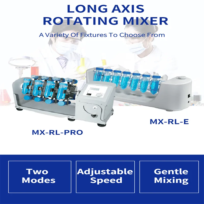 Lab Centrifuge Tube Rotator Mixer LCD Digital Réglable 0-70 tr / min 1,5 / 15/50 ml d'échantillon de tube à centrifugeuse Équipement de laboratoire
