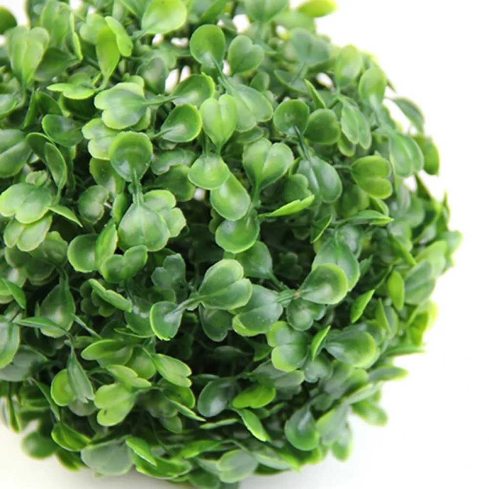 1pc verde artificial artificial bola topiária plástico ruptura de ruptura de árvore de árvore boxwood festas de casamento de casamento ao ar livre decoração de jardim doméstico