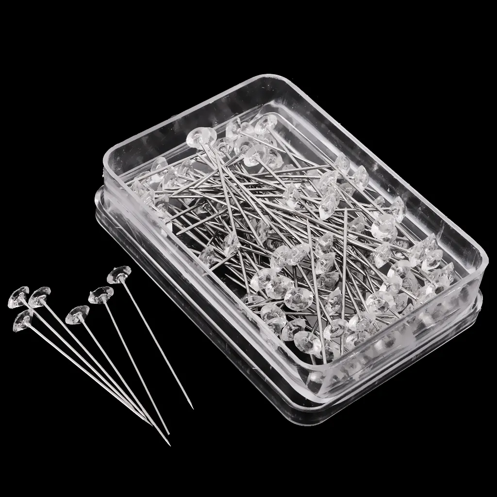 85pcs Clear Pearl Diamond Head Dressmaking Pin Decorating Sewing Scarf Pins for DIY Clothes Wedding Dresss Garment Clips Tools