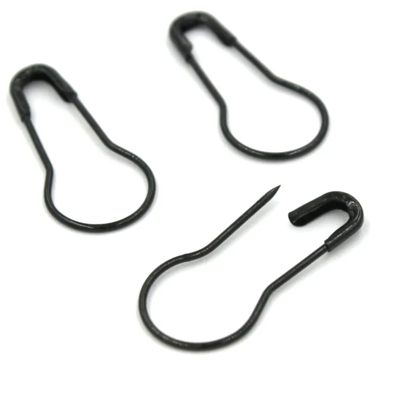 1000 Pieces Metal Safety Pins Black Silver Golden Grey Anti Copper Calabash Pin Bead Needle Pins DIY Accessories