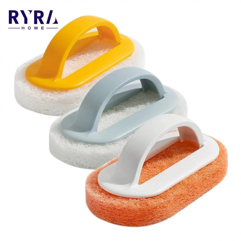 Handle Sponge Ceramic Window Slot Clean Brush Kitchen Bathroom Toilet Cleaning Magic Sponge Glass Wall Cleaning Bath Brush New