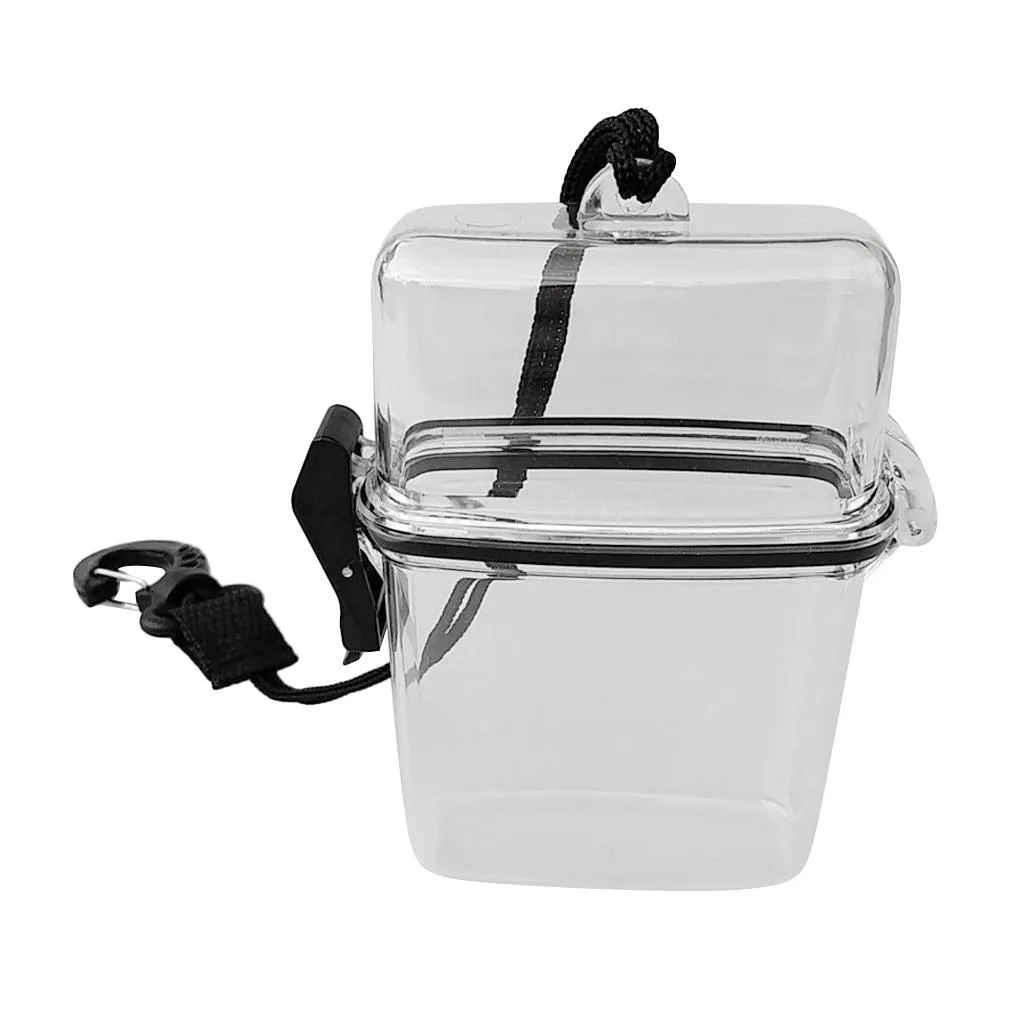 Scuba Diving Kayaking Waterproof Box Gear Accessories Container Case & Rope Clip for Money ID Cards Keys