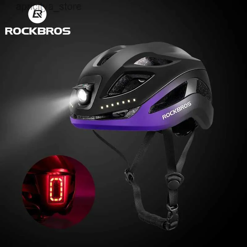 Rockbros Bike Helm Ultra-Licht-Fahrradhelm mit Rockbros-Bike-Helm mit vorderen Heckleuchten-Ladungs-Cycling-Helm einstellen mtb sicher kappen l48