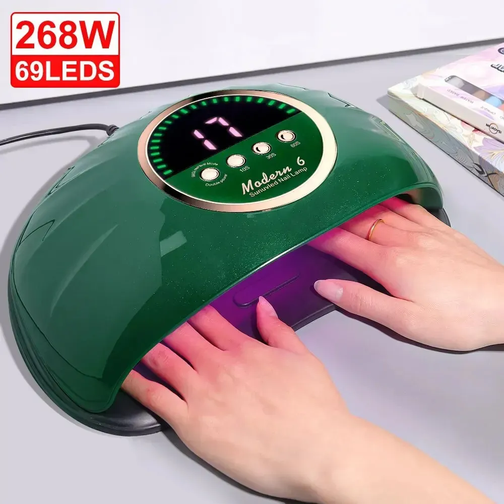 69LEDS Professional UV LED Nail Dryer Lamp för torkning av alla gelpolska infraröd sensor Manikyrsalongverktyg 240401