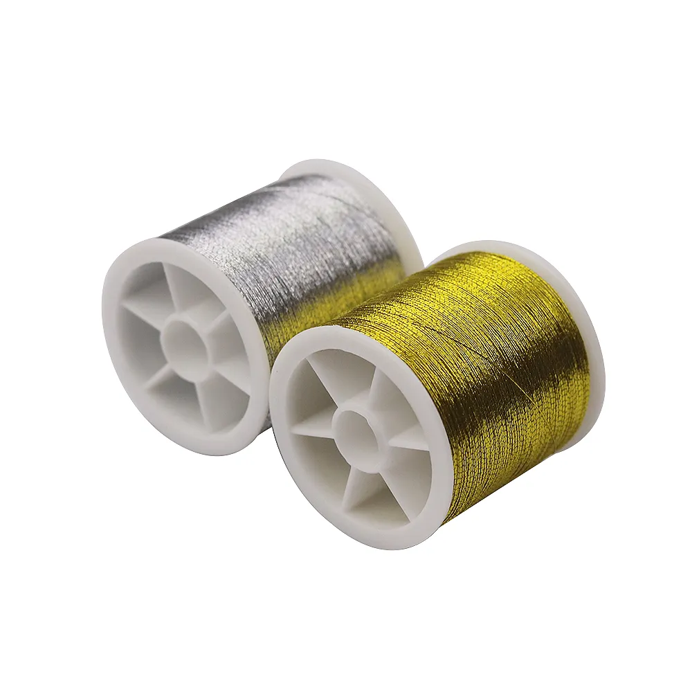 D&D Gold/Silver 109 Yards Durable Overlocking Sewing Machine Threads Polyester Cross Stitch Strong Threads for Sewing Supplies