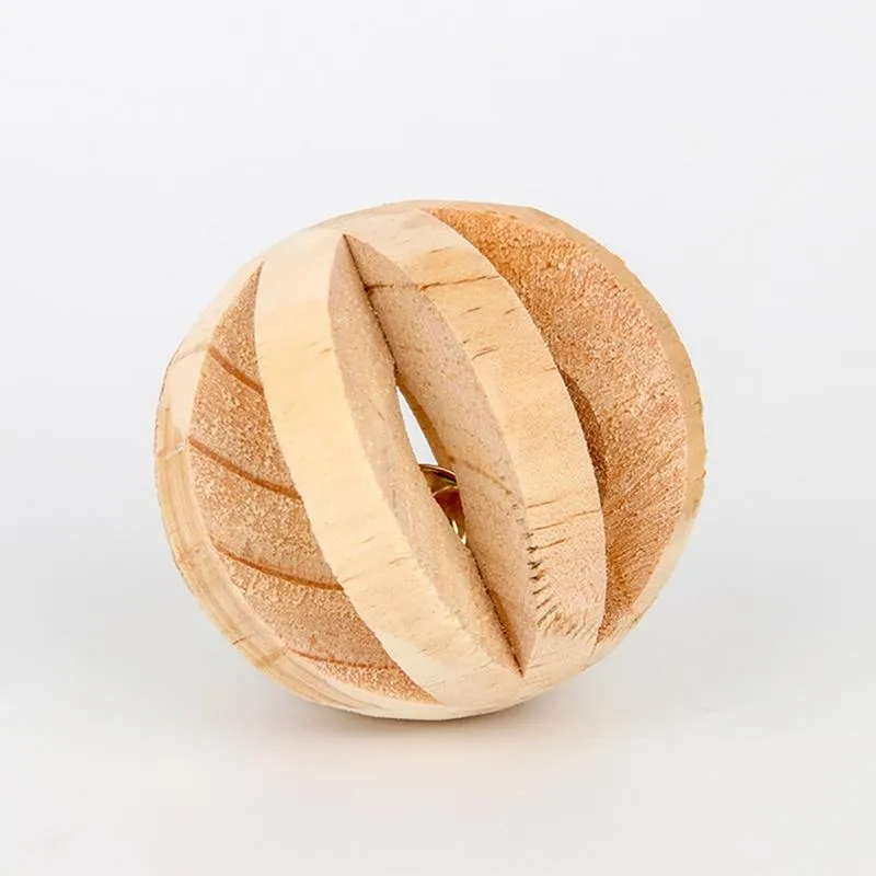 Wooden Hamster Ball Toy With Bell Small Animal Play Toy For Guinea Pigs Rabbits Rats Dogs Safe 2024 Pet Accessories From Quanyuanfacai 11.71 DHgate.Com